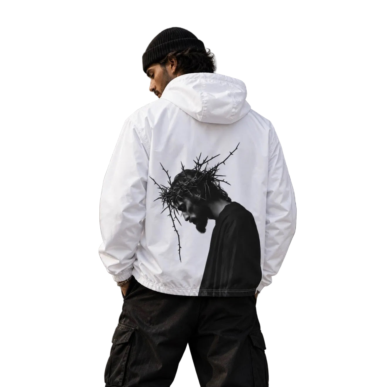Jesus Christ Crown of Thorns Premium Windbreaker Jacket