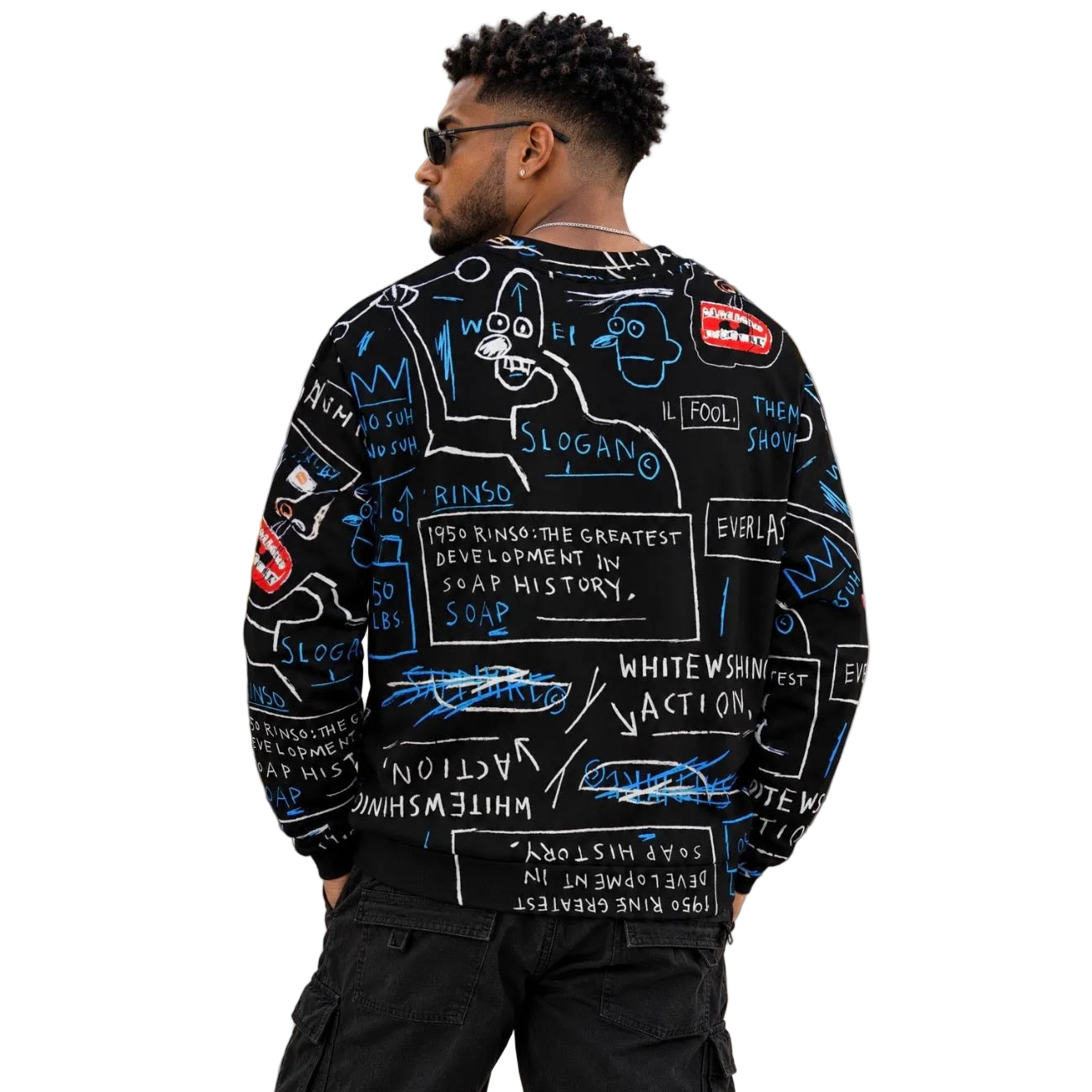 Graffiti Artwork Printed Premium Streetwear Crewneck Sweatshirt
