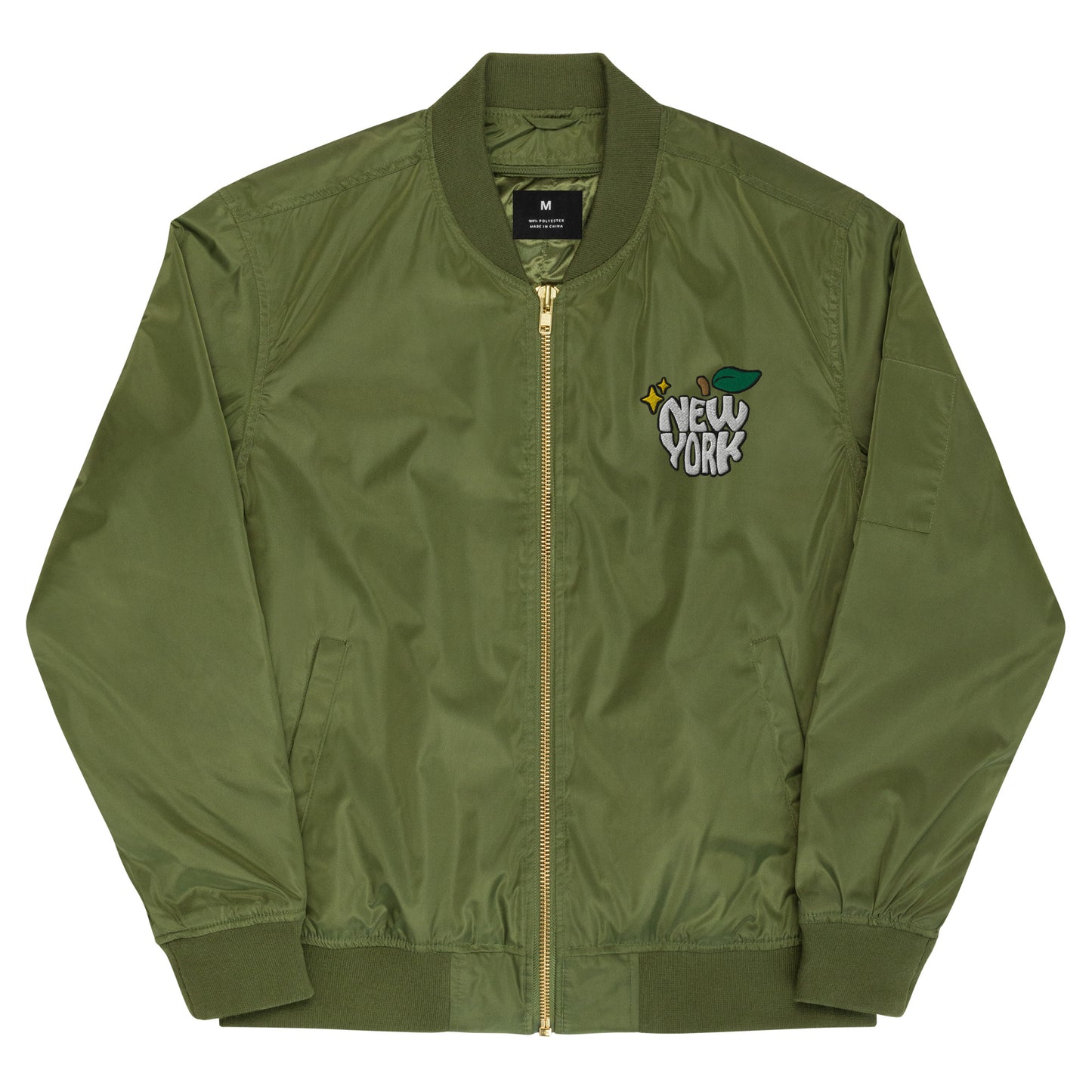 New York '24 Logo Embroidered Premium recycled bomber jacket