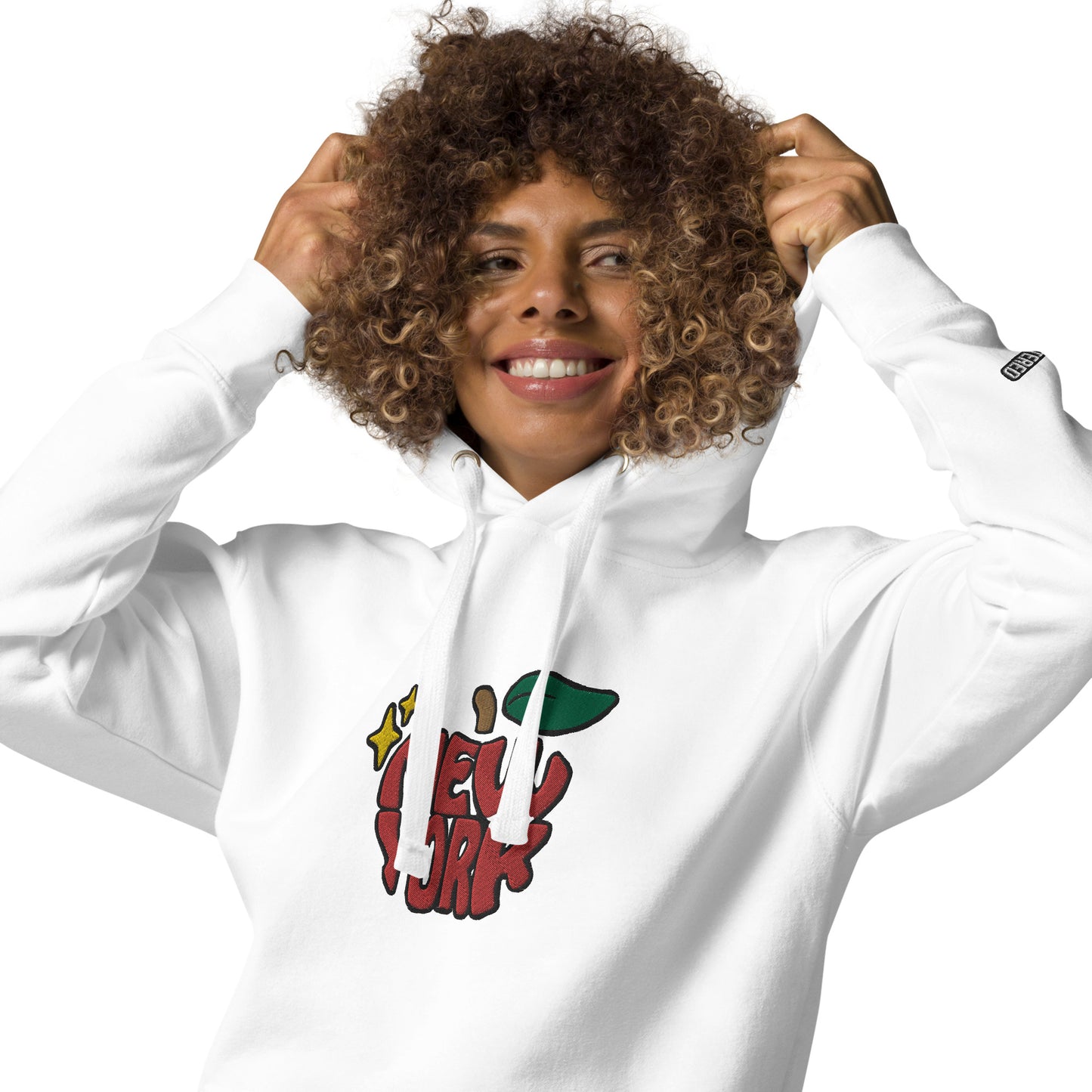 New York '24 Logo Embroidered Premium Hoodie Sweatshirt