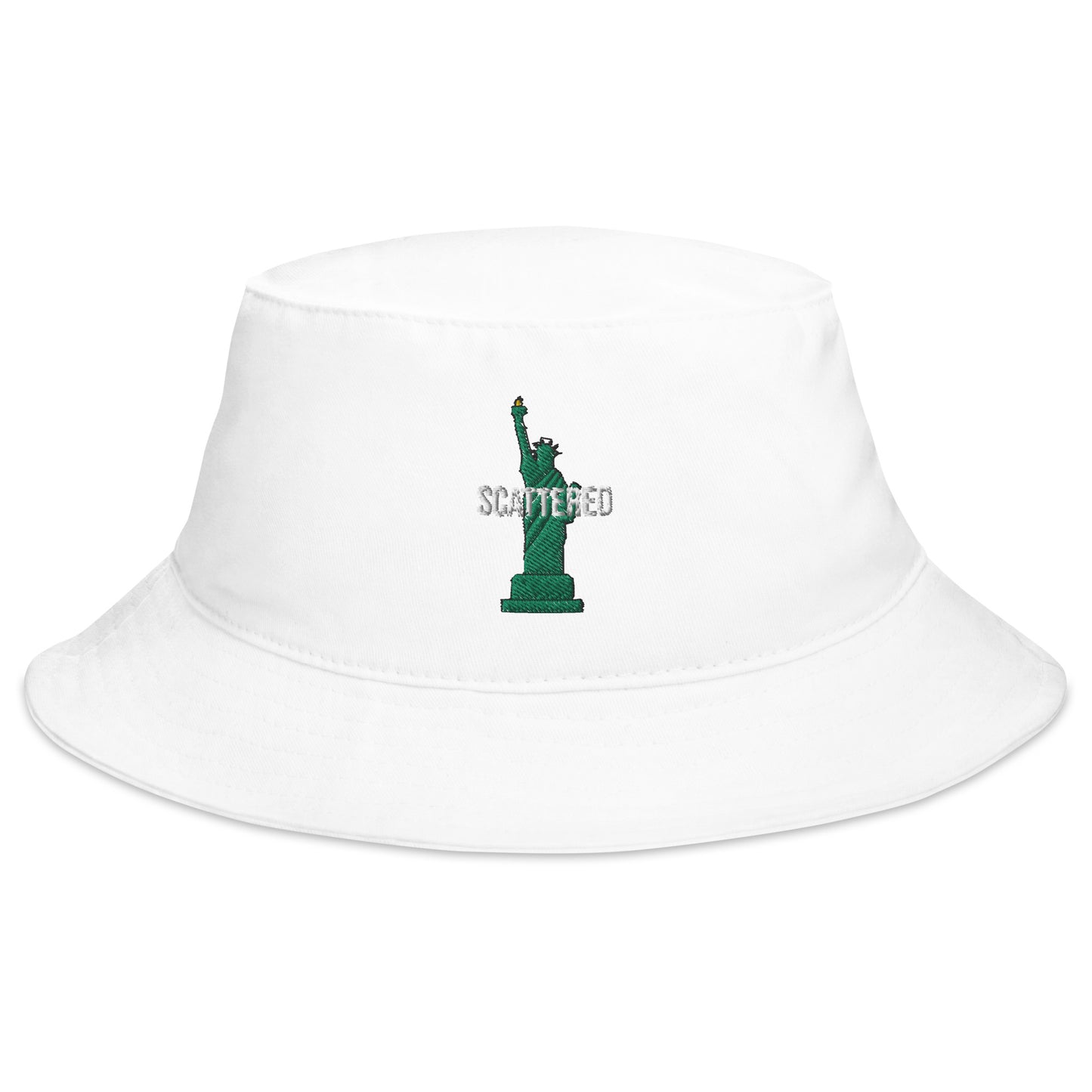 Scattered 2021 Statue of Liberty Logo Embroidered Logo Bucket Hat