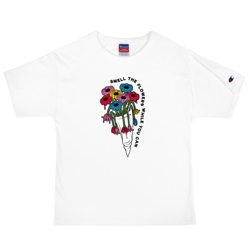 Scattered x Dripped Gawd "Flowers" Champion Shirt