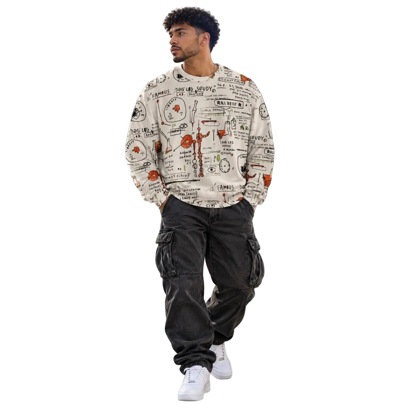Graffiti Artwork Printed Premium Streetwear Crewneck Sweatshirt