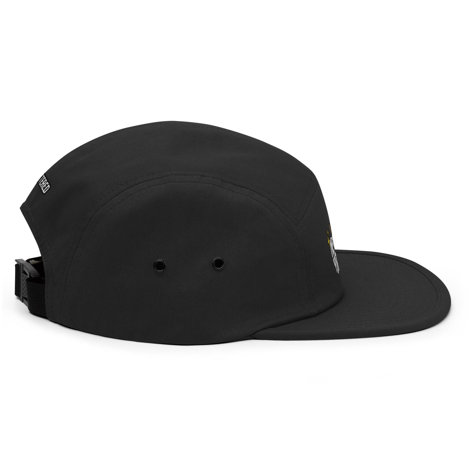 New York Apple Logo Embroidered Black Five Panel Hat Scattered Streetwear