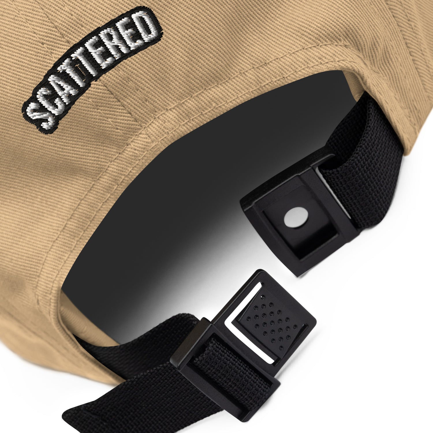 New York Apple Logo Embroidered Khaki Five Panel Hat Scattered Streetwear