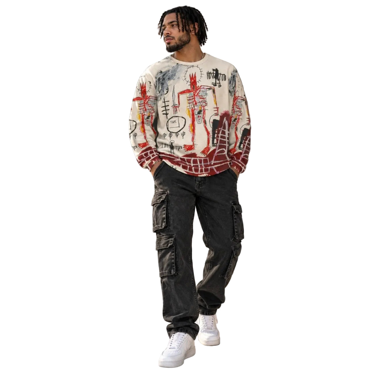 Graffiti Artwork Printed Premium Streetwear Crewneck Sweatshirt