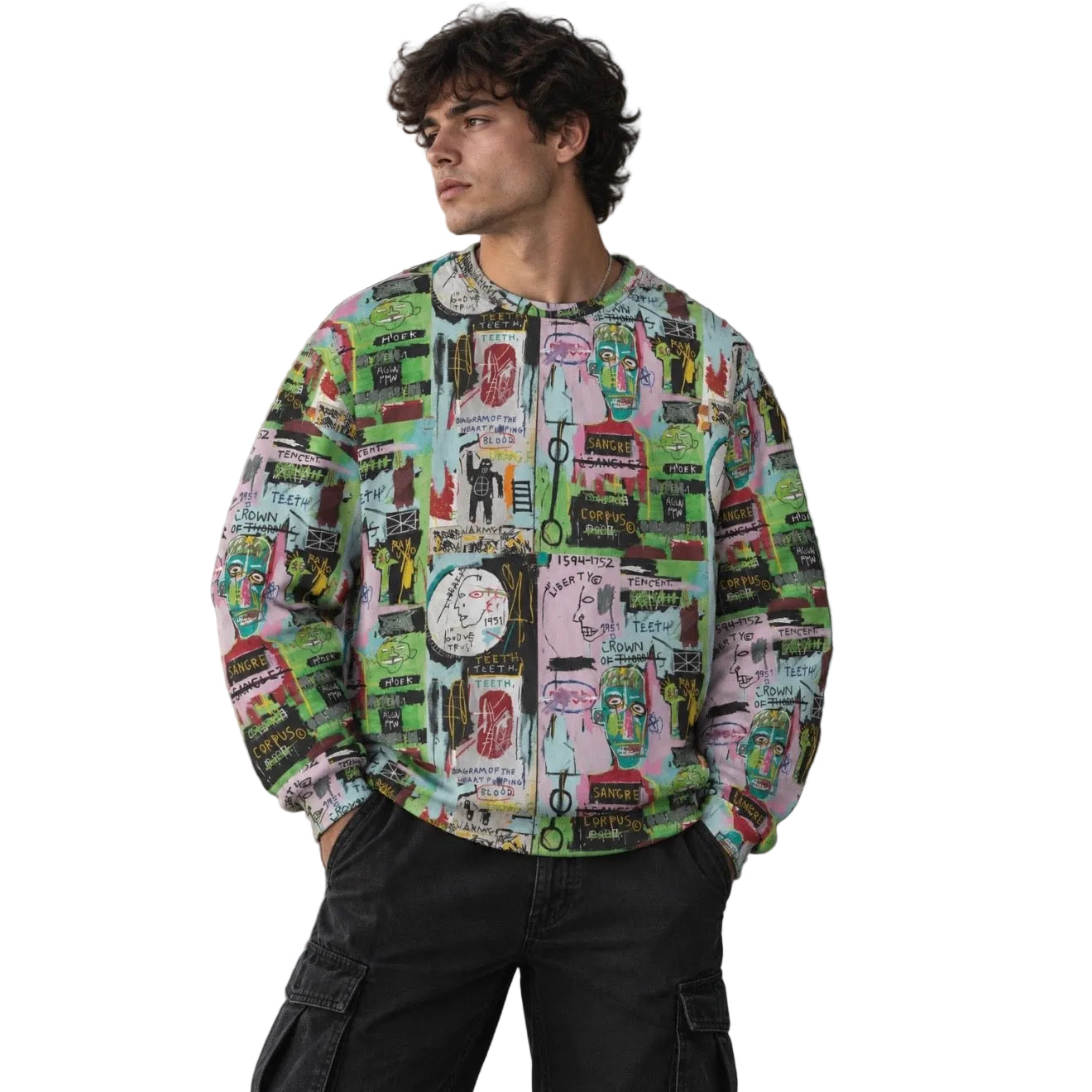 Graffiti Artwork Printed Premium Streetwear Crewneck Sweatshirt