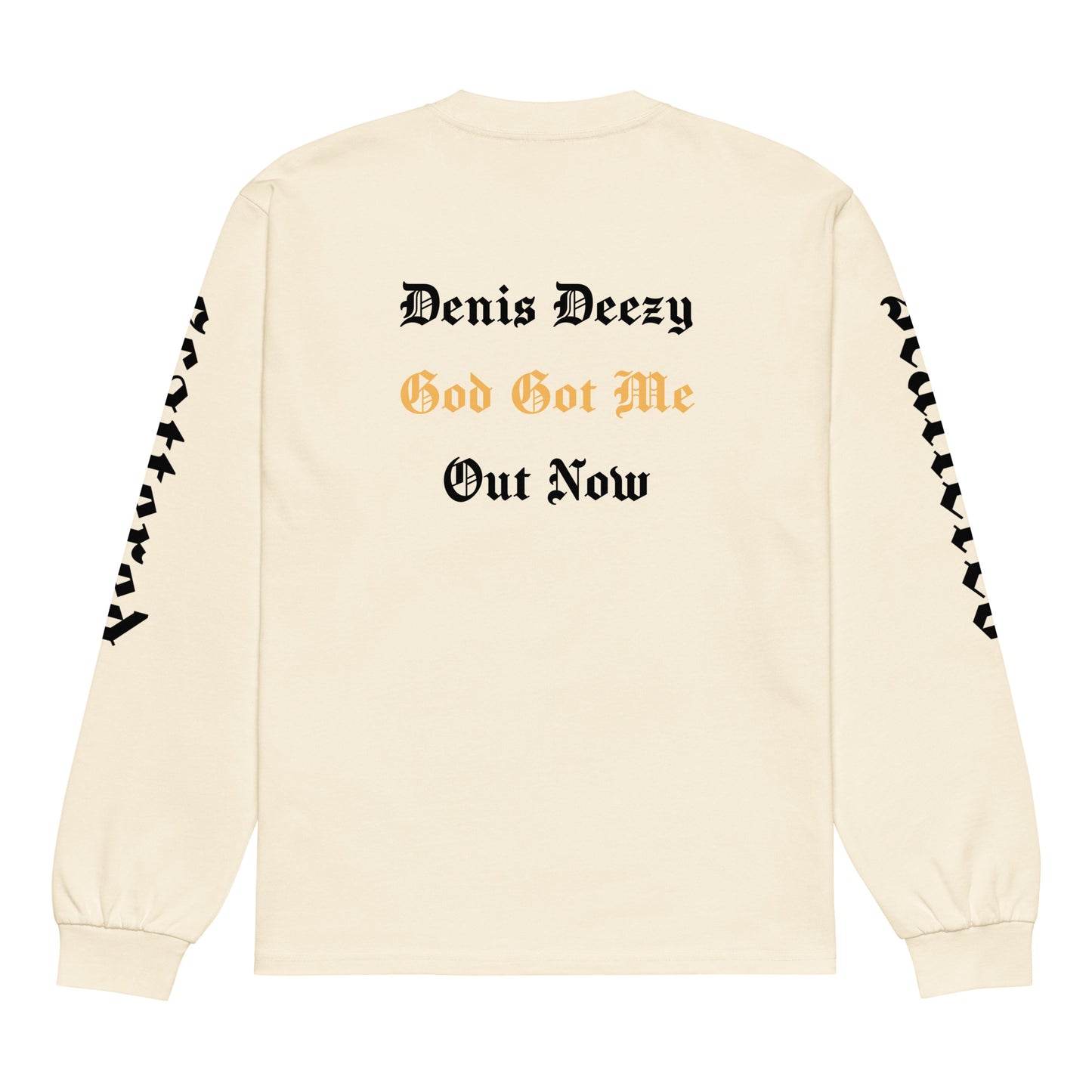 God Got Me - Single DTF Printed Premium Heavyweight Long Sleeve Shirt by Denis Deezy Scattered