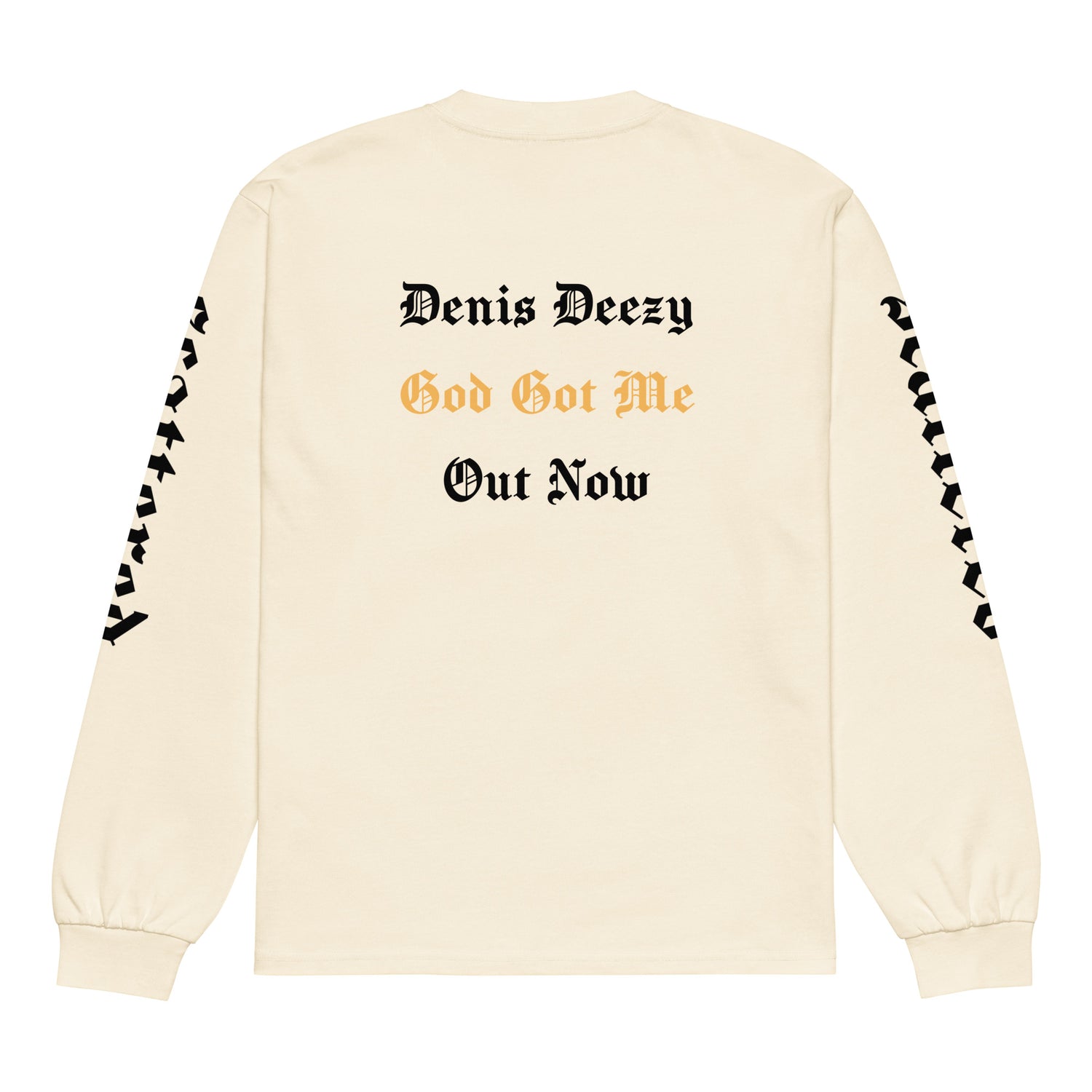 God Got Me - Single DTF Printed Premium Heavyweight Long Sleeve Shirt by Denis Deezy Scattered
