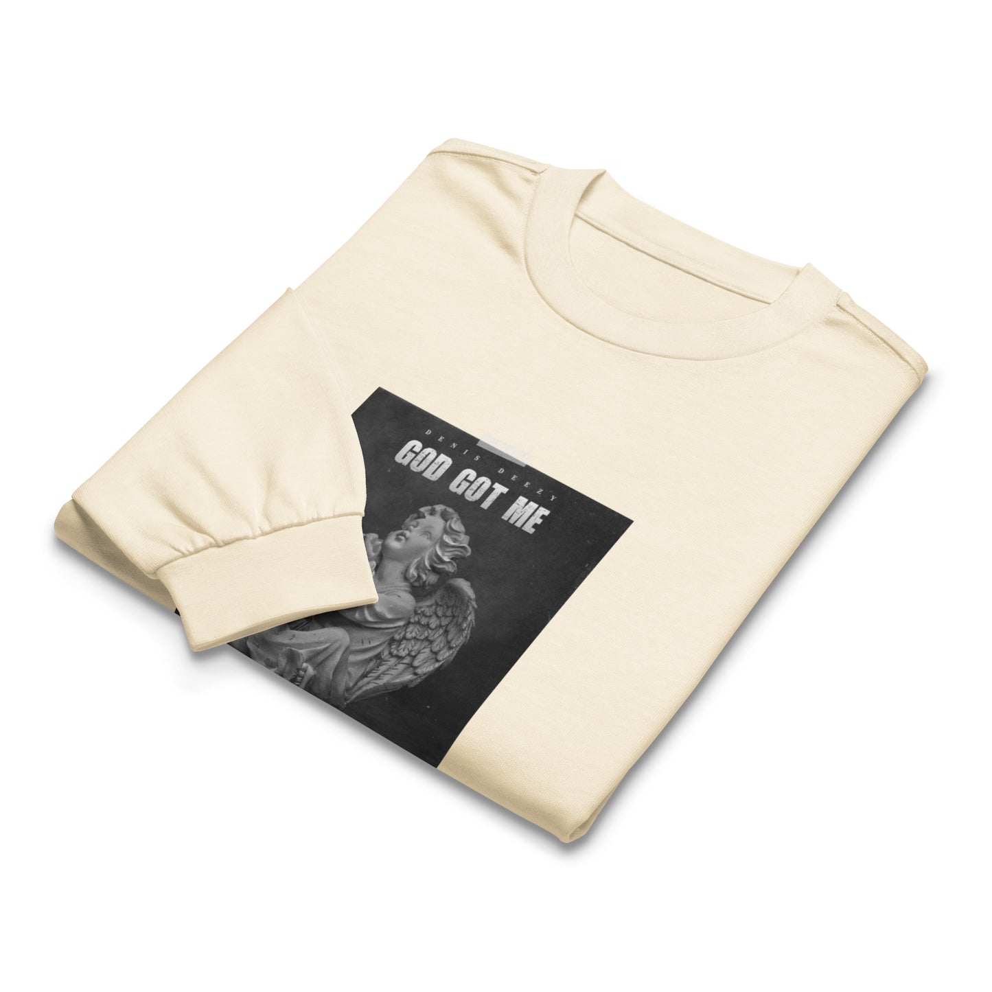 God Got Me - Single DTF Printed Premium Heavyweight Long Sleeve Shirt by Denis Deezy Scattered