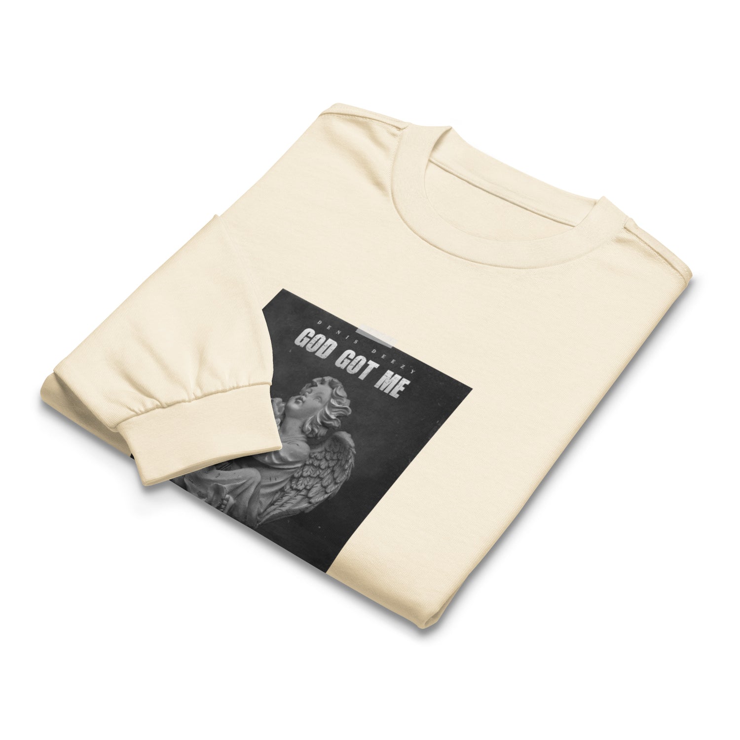 God Got Me - Single DTF Printed Premium Heavyweight Long Sleeve Shirt by Denis Deezy Scattered