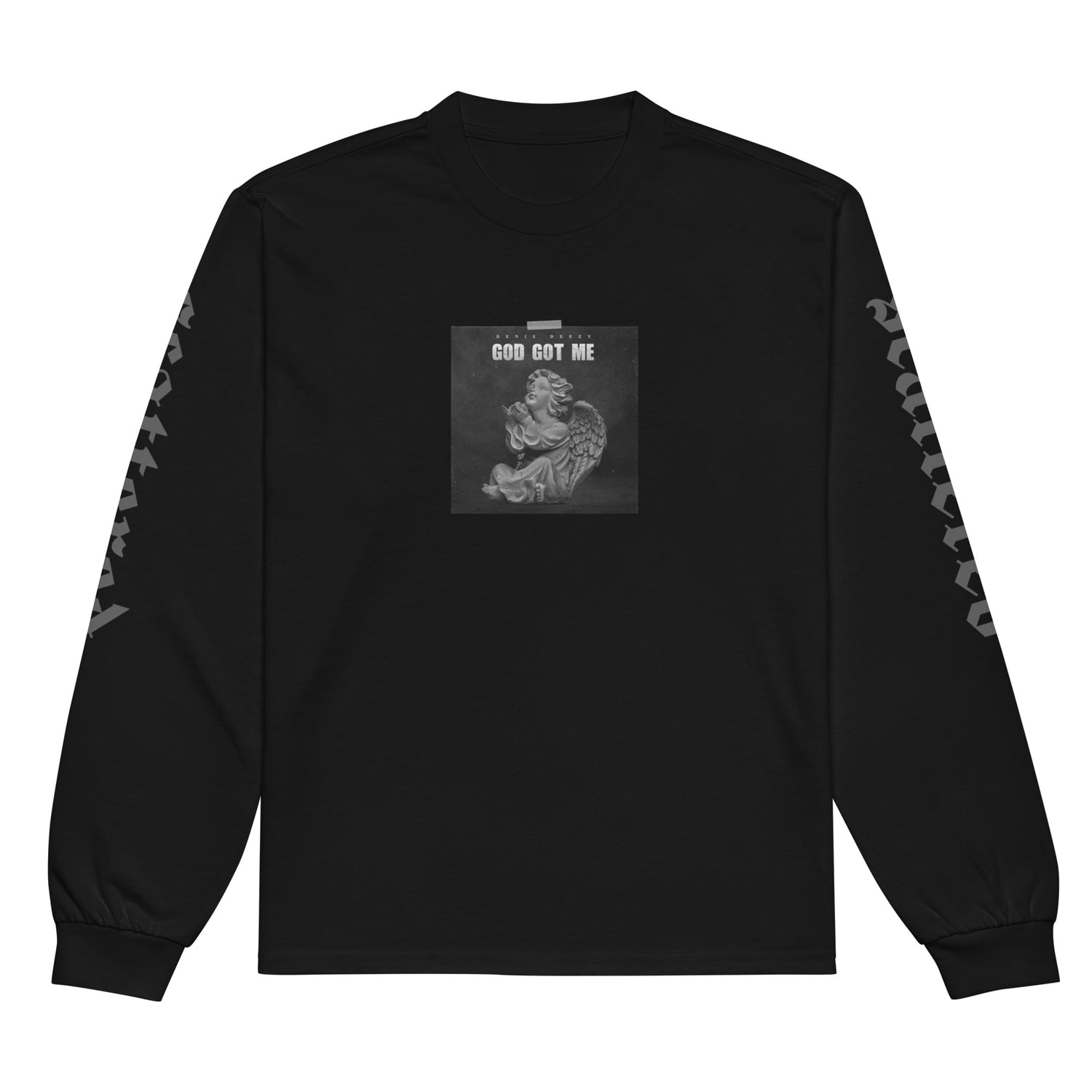 God Got Me - Single DTF Printed Premium Heavyweight Long Sleeve Shirt by Denis Deezy Scattered