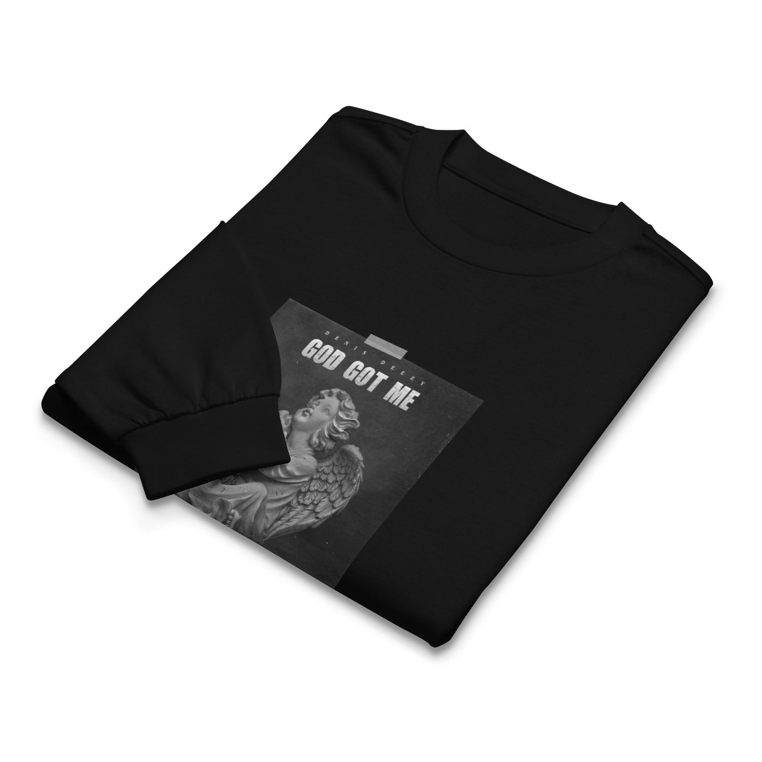 God Got Me - Single DTF Printed Premium Heavyweight Long Sleeve Shirt by Denis Deezy Scattered