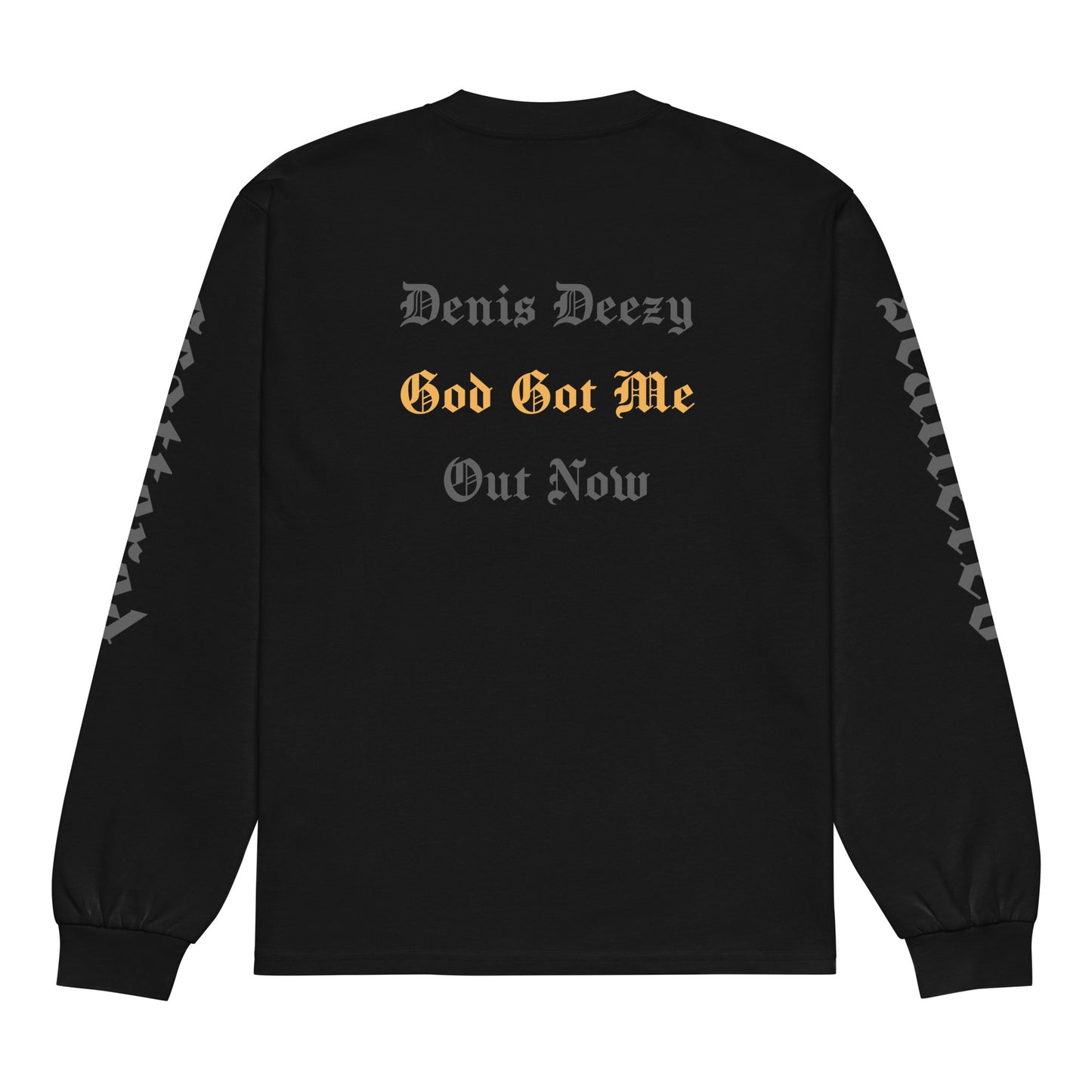 God Got Me - Single DTF Printed Premium Heavyweight Long Sleeve Shirt by Denis Deezy Scattered 