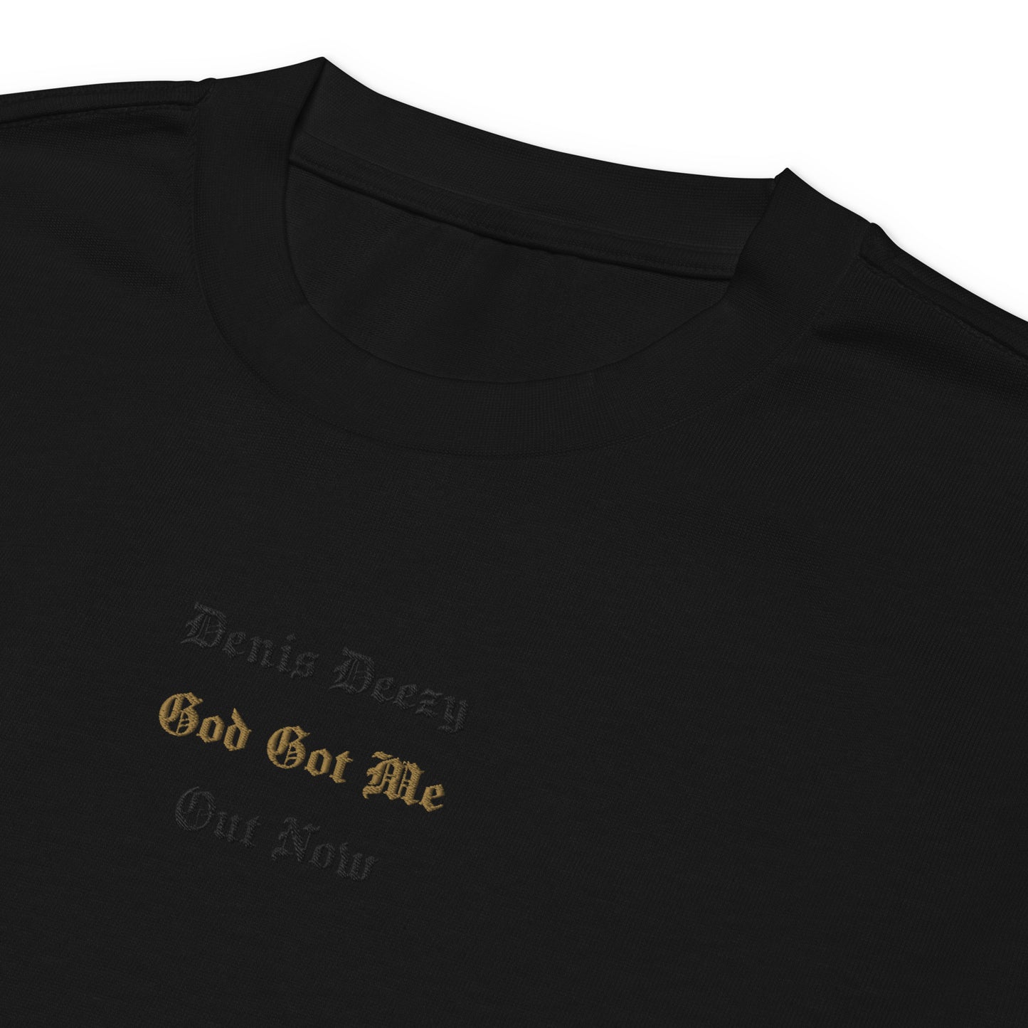 God Got Me - Single Embroidered and Printed Premium Heavyweight Long Sleeve Shirt by Denis Deezy Scattered