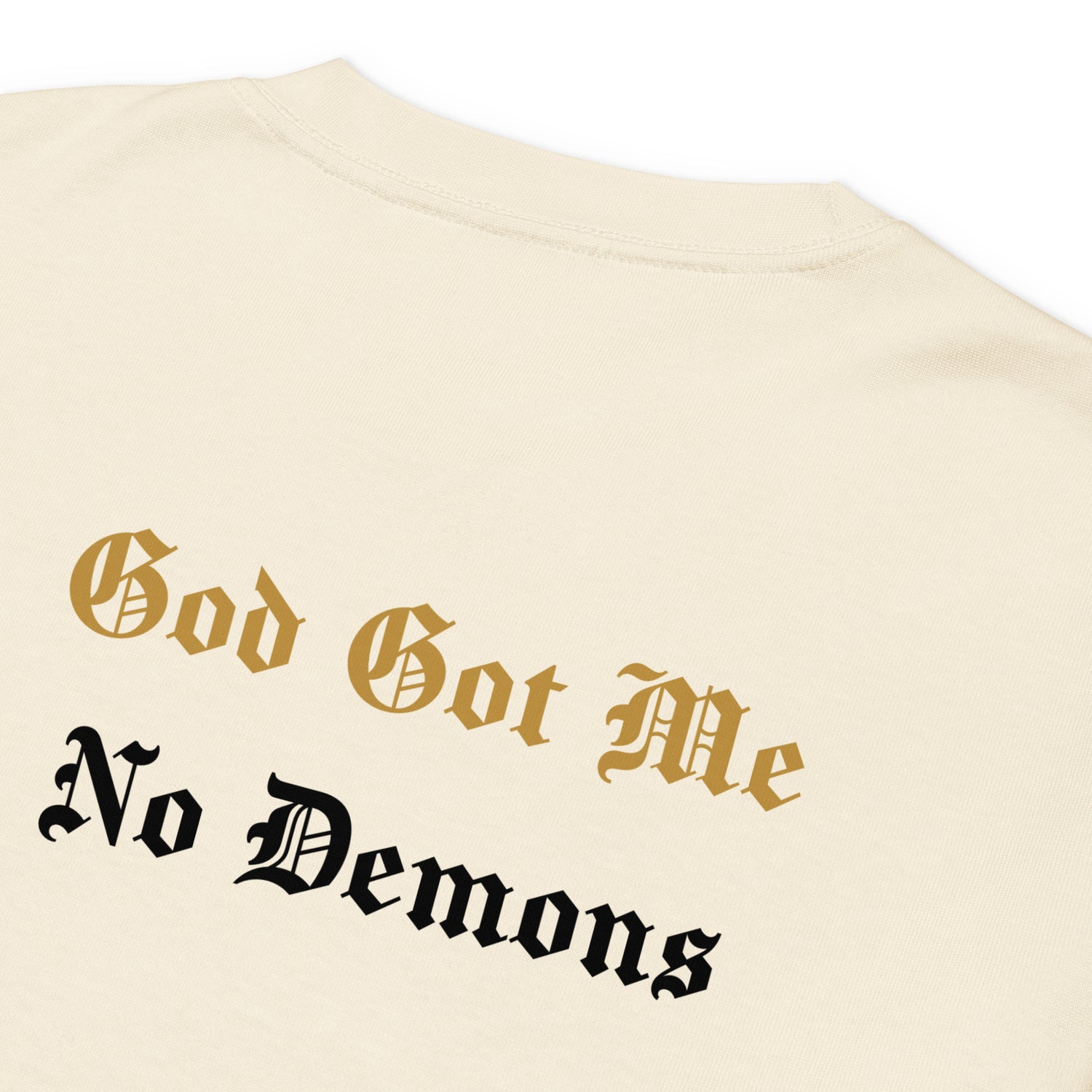 God Got Me - Single Embroidered and Printed Premium Heavyweight Long Sleeve Shirt by Denis Deezy Scattered