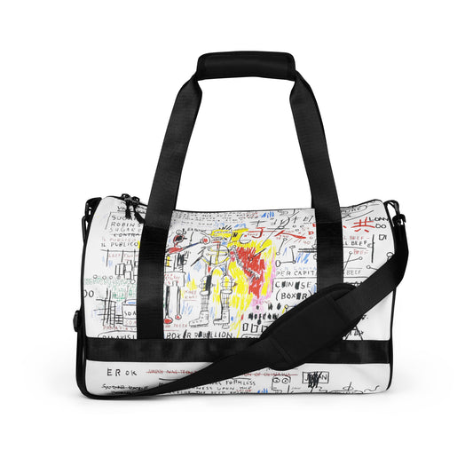 Jean-Michel Basquiat "Boxer Rebellion" Artwork Gym Bag