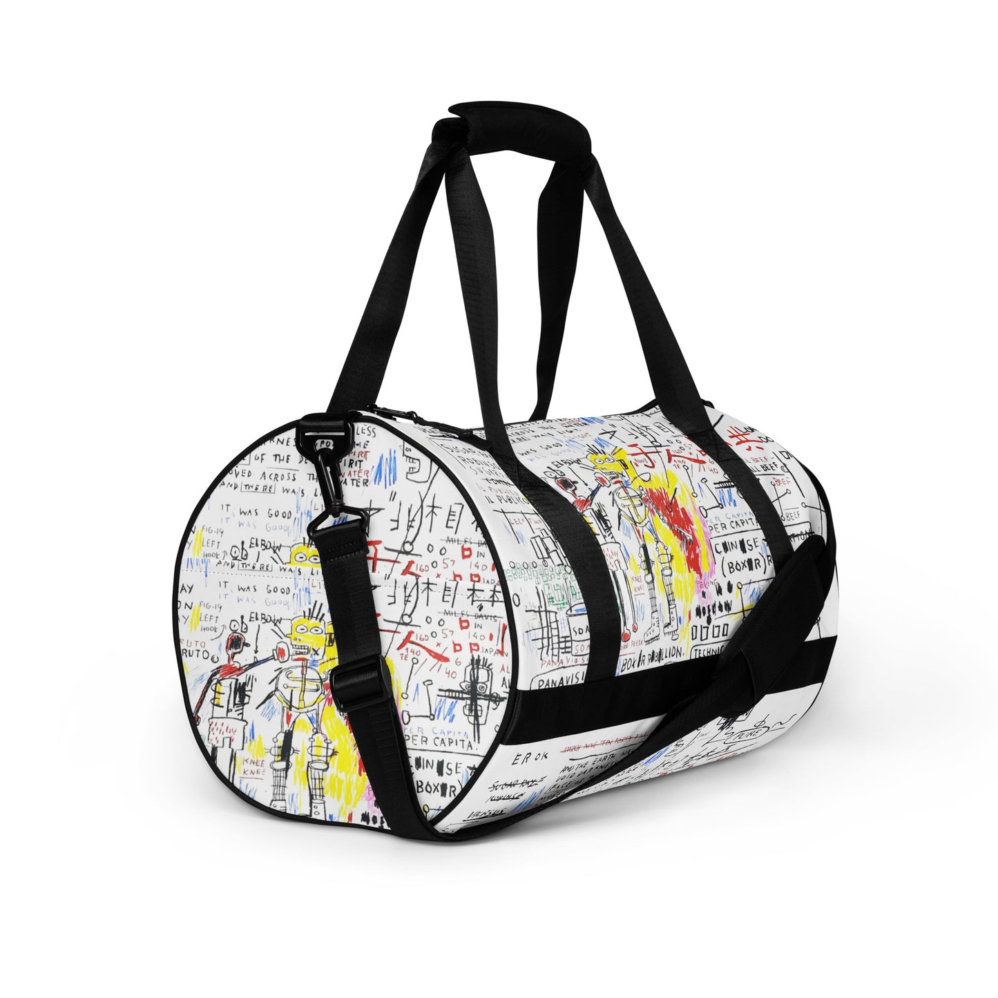 Jean-Michel Basquiat "Boxer Rebellion" Artwork Gym Bag