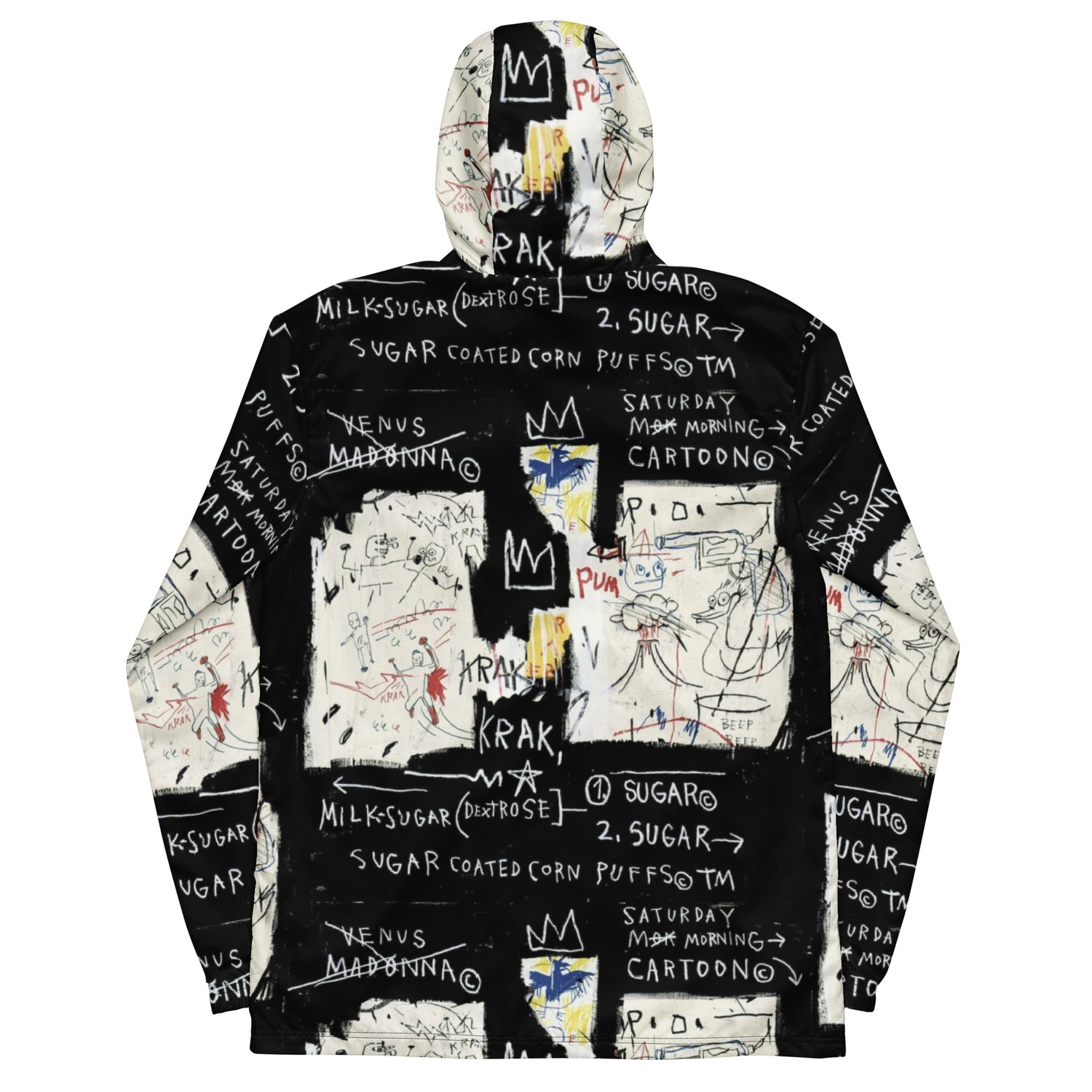 Jean-Michel Basquiat "A Panel of Experts" Artwork Printed Premium Windbreaker Jacket Scattered