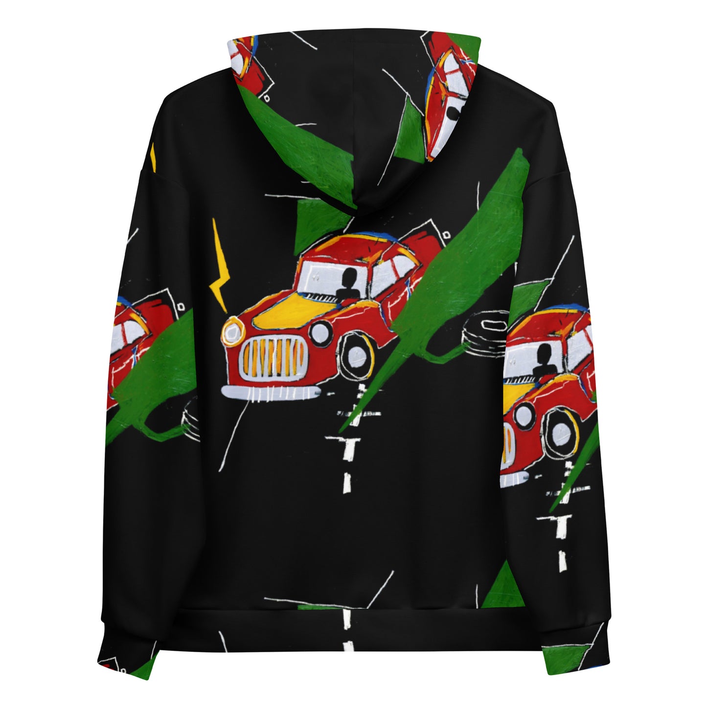 Jean-Michel Basquiat "Untitled" Car Artwork All Over Printed Sweatshirt Hoodie Scattered Streetwear