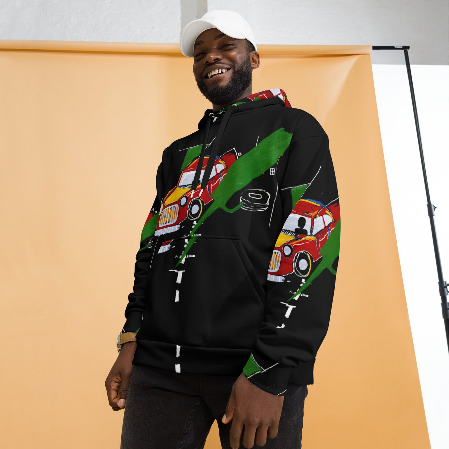 Jean-Michel Basquiat "Untitled" Car Artwork All Over Printed Sweatshirt Hoodie Scattered Streetwear