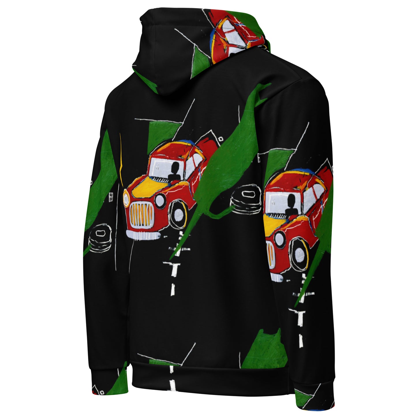 Jean-Michel Basquiat "Untitled" Car Artwork All Over Printed Sweatshirt Hoodie Scattered Streetwear