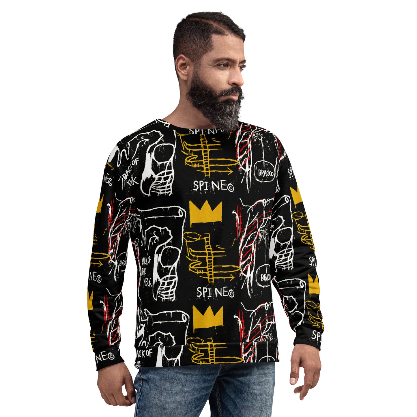 Graffiti Artwork Printed Premium Streetwear Crewneck Sweatshirt