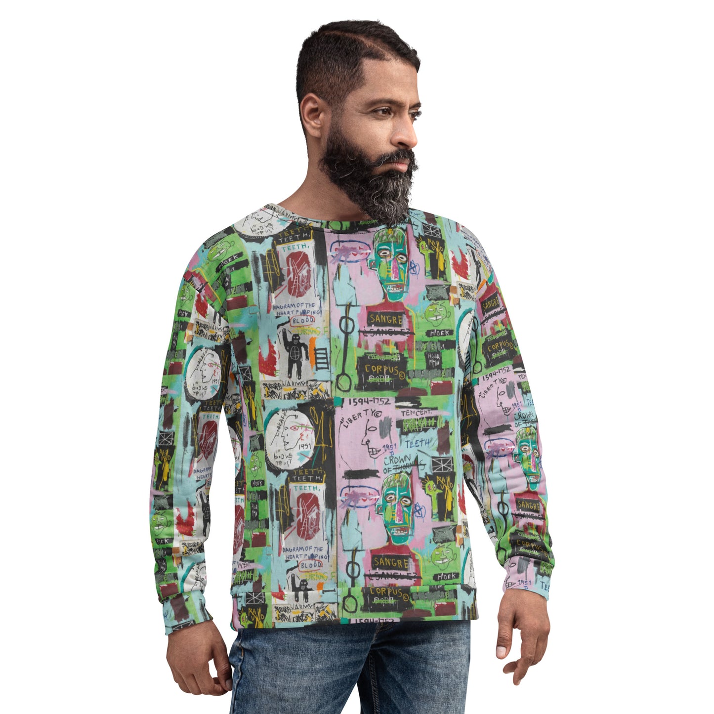 Graffiti Artwork Printed Premium Streetwear Crewneck Sweatshirt
