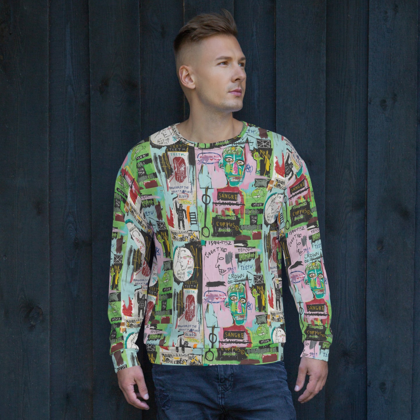 Graffiti Artwork Printed Premium Streetwear Crewneck Sweatshirt