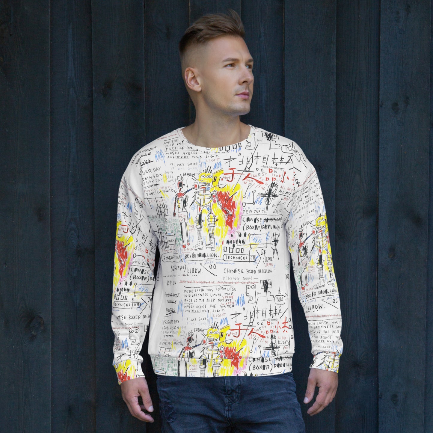 Graffiti Artwork Printed Premium Streetwear Crewneck Sweatshirt