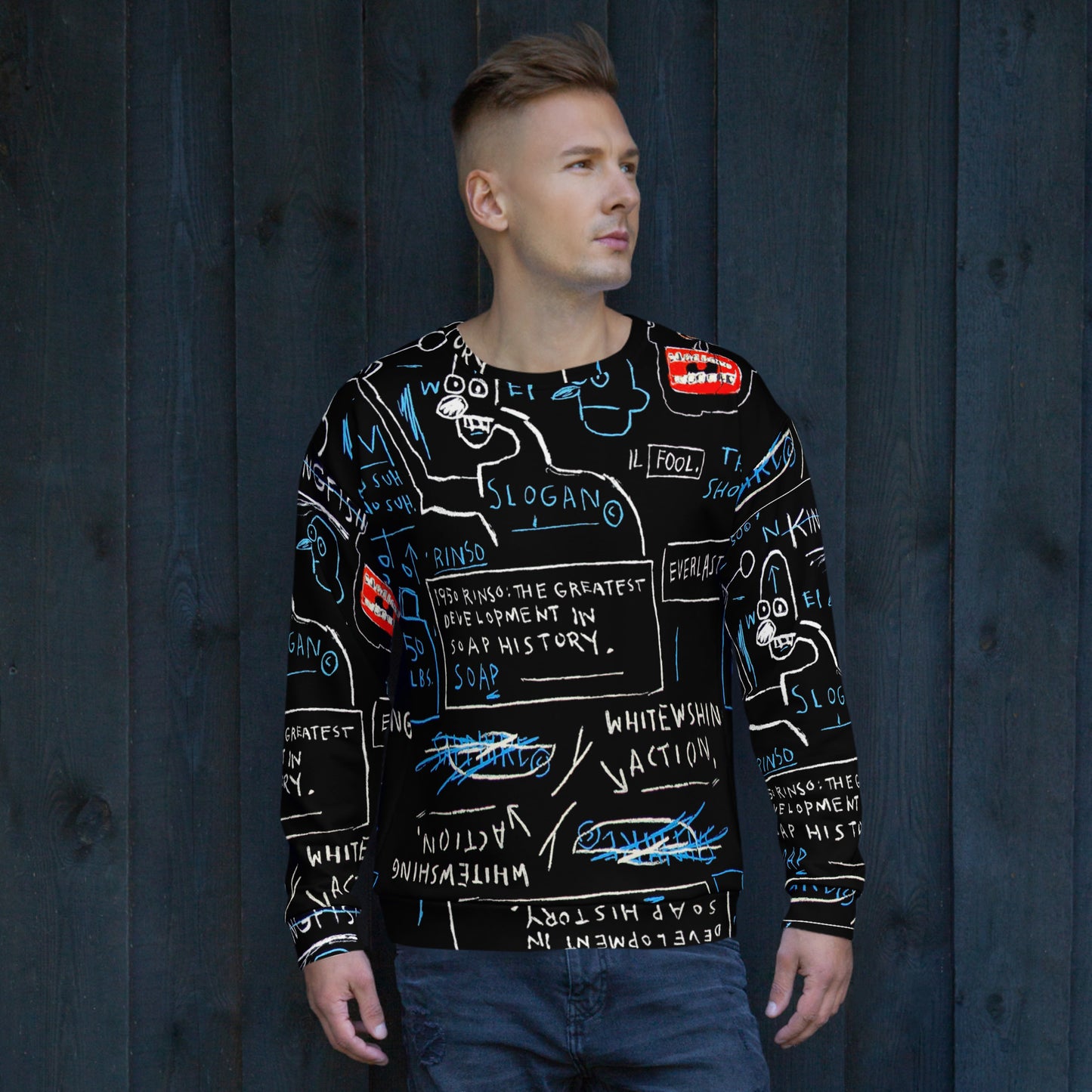 Graffiti Artwork Printed Premium Streetwear Crewneck Sweatshirt