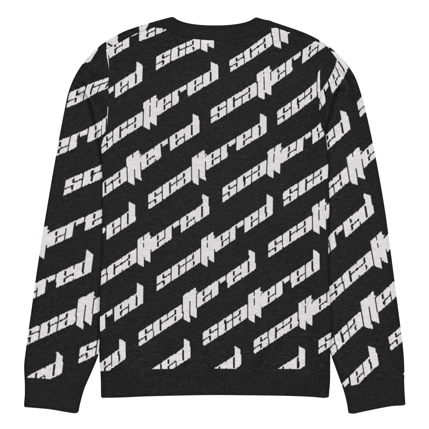 Scattered Black Logo Knitted crew neck sweater