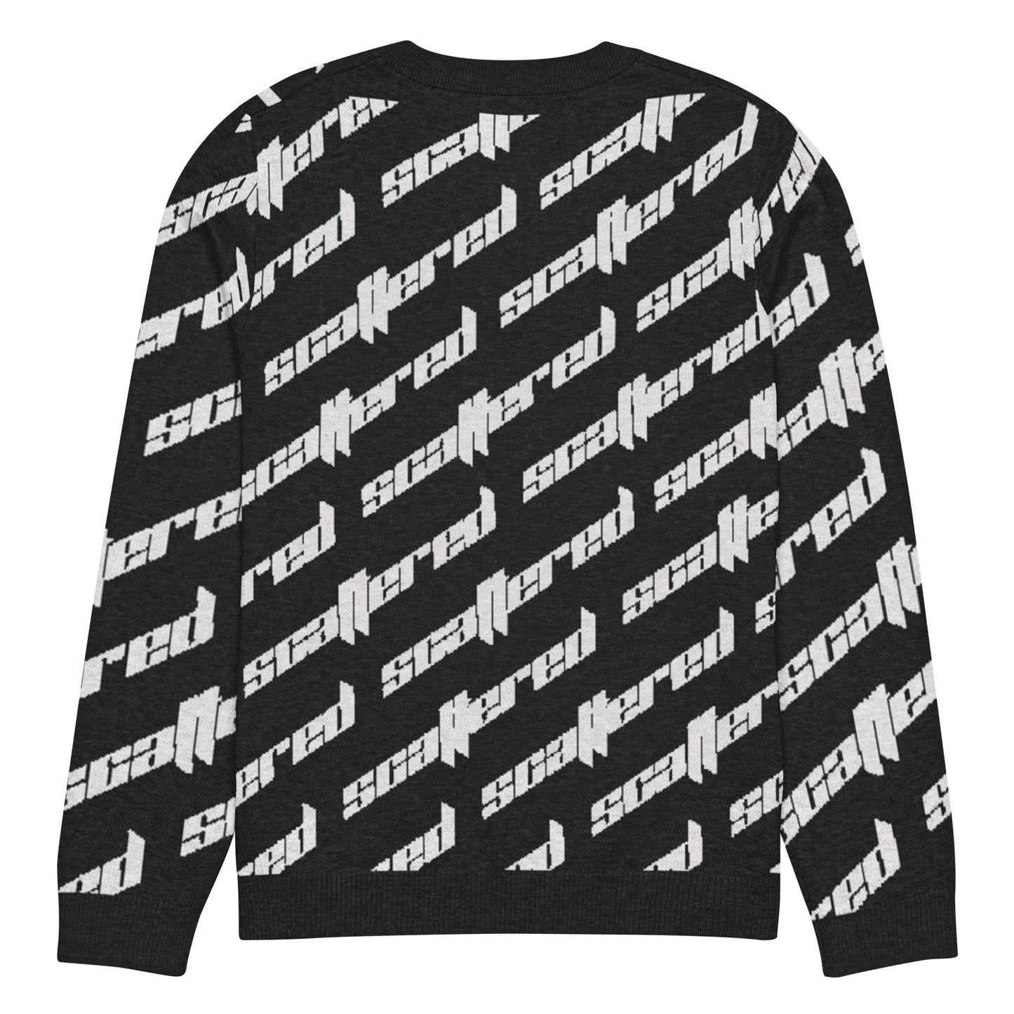 Scattered Black Logo Knitted crew neck sweater