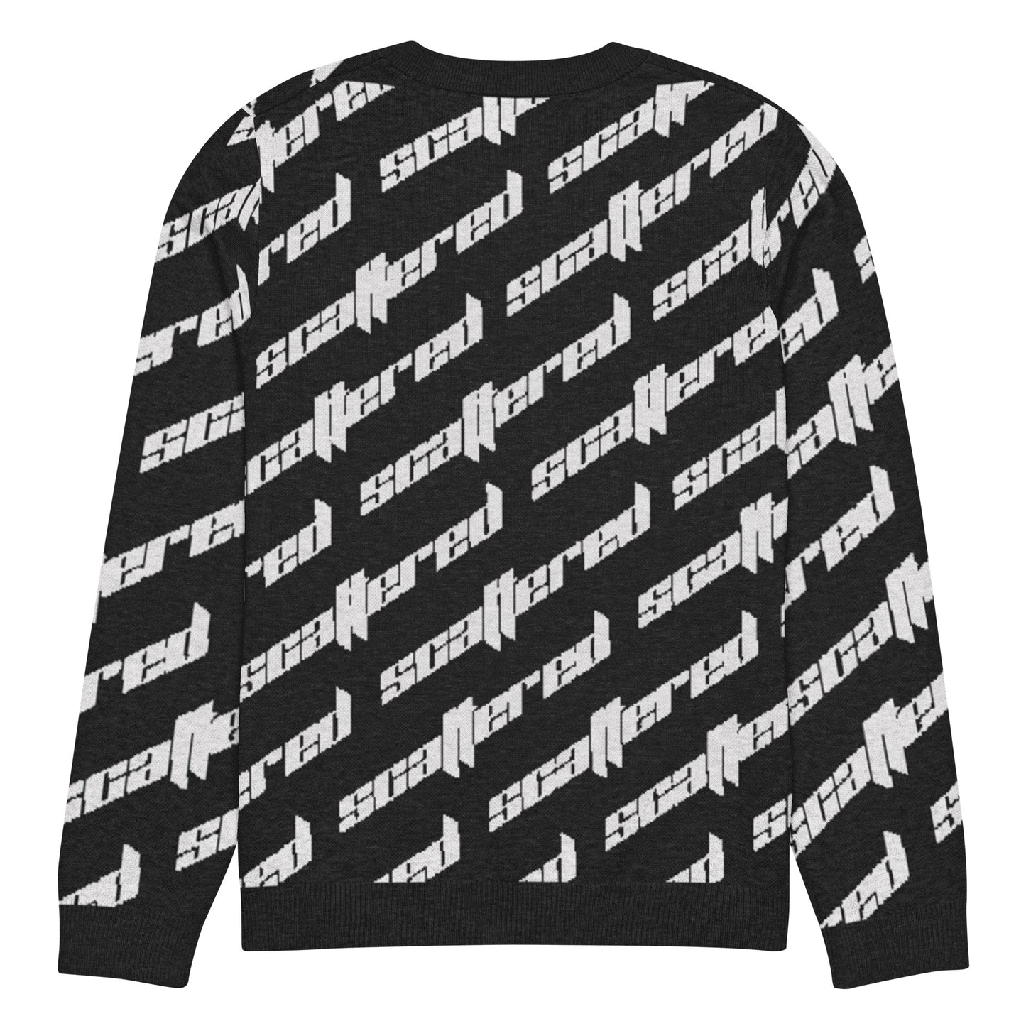 Scattered Black Logo Knitted crew neck sweater