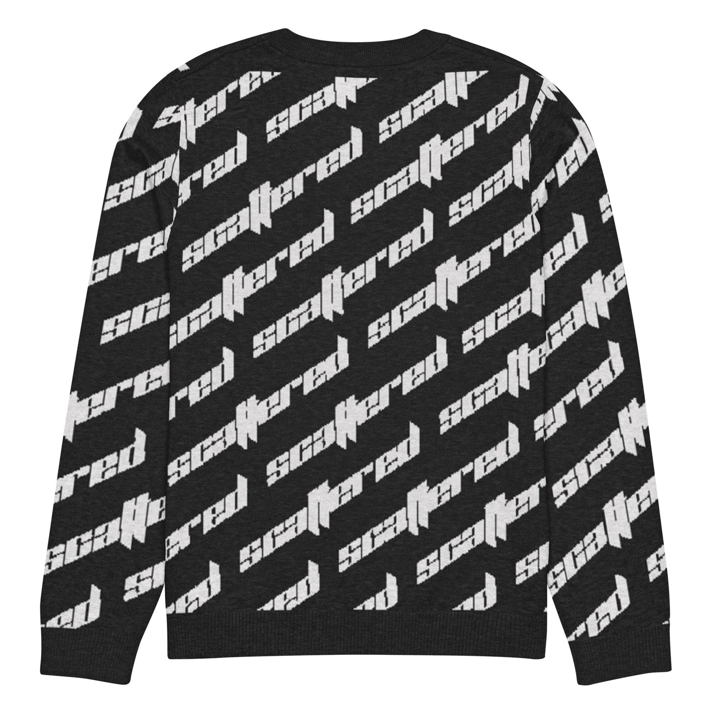Scattered Black Logo Knitted crew neck sweater