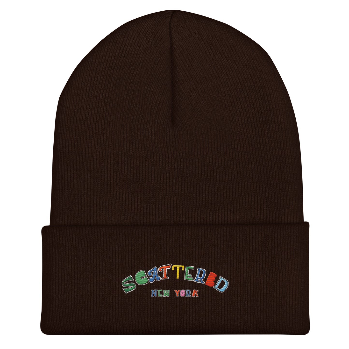 Scattered Van Cleef Style Logo Embroidered Cuffed Beanie