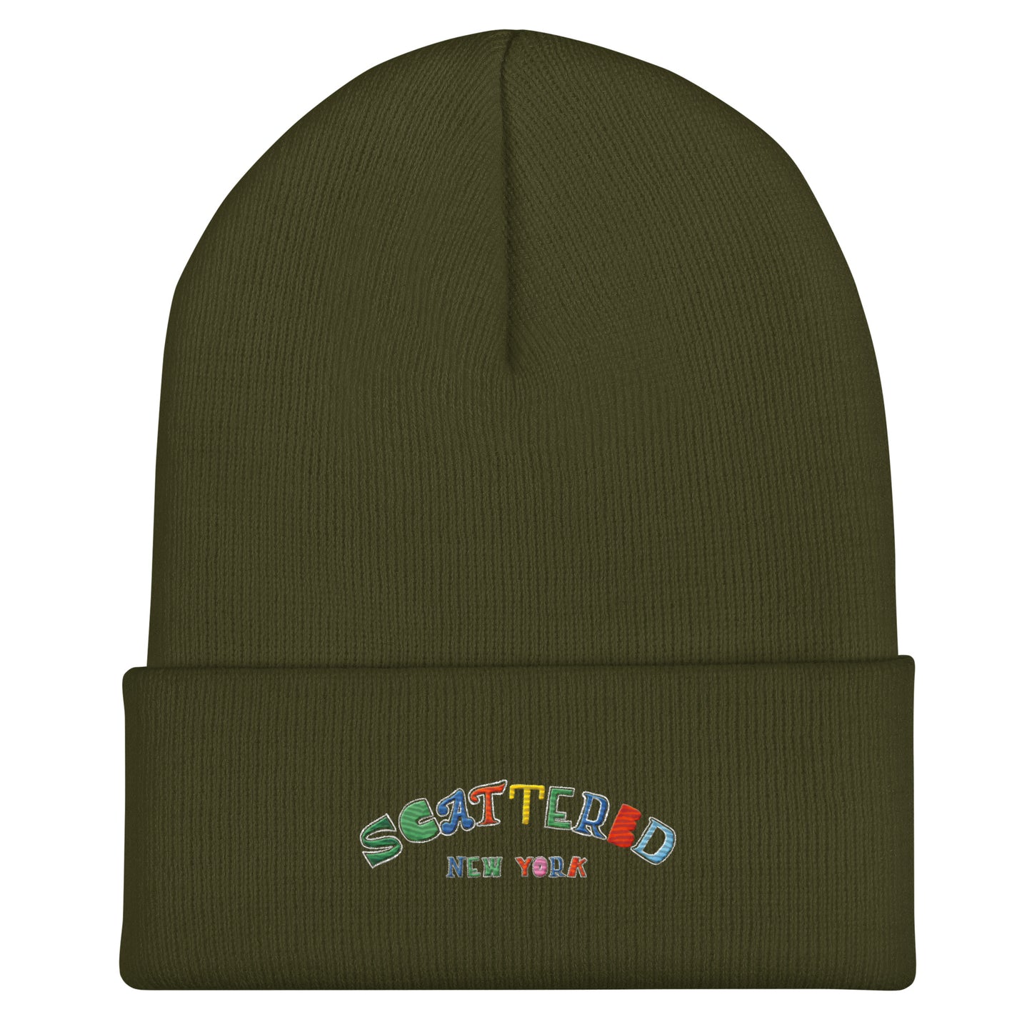 Scattered Van Cleef Style Logo Embroidered Cuffed Beanie