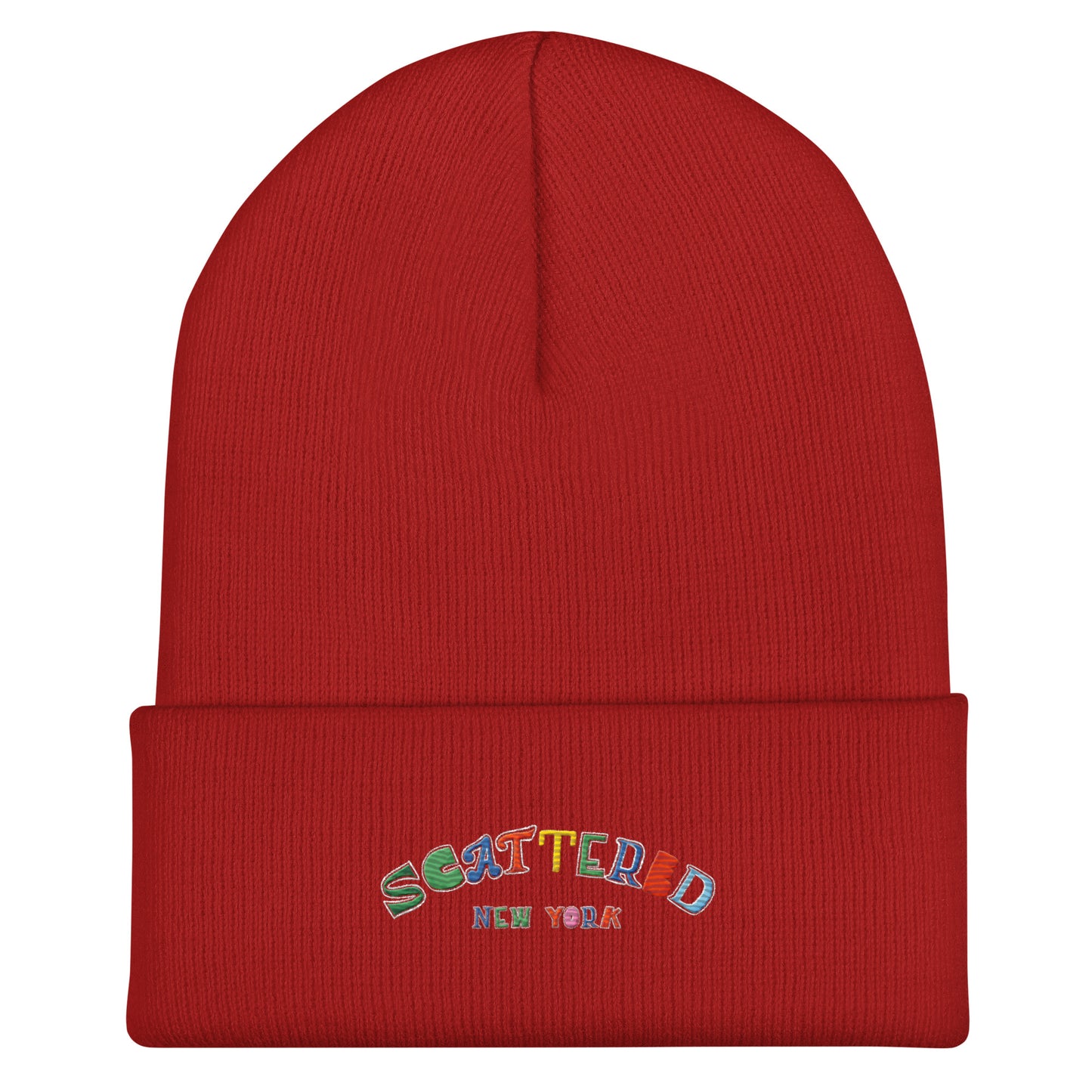 Scattered Van Cleef Style Logo Embroidered Cuffed Beanie