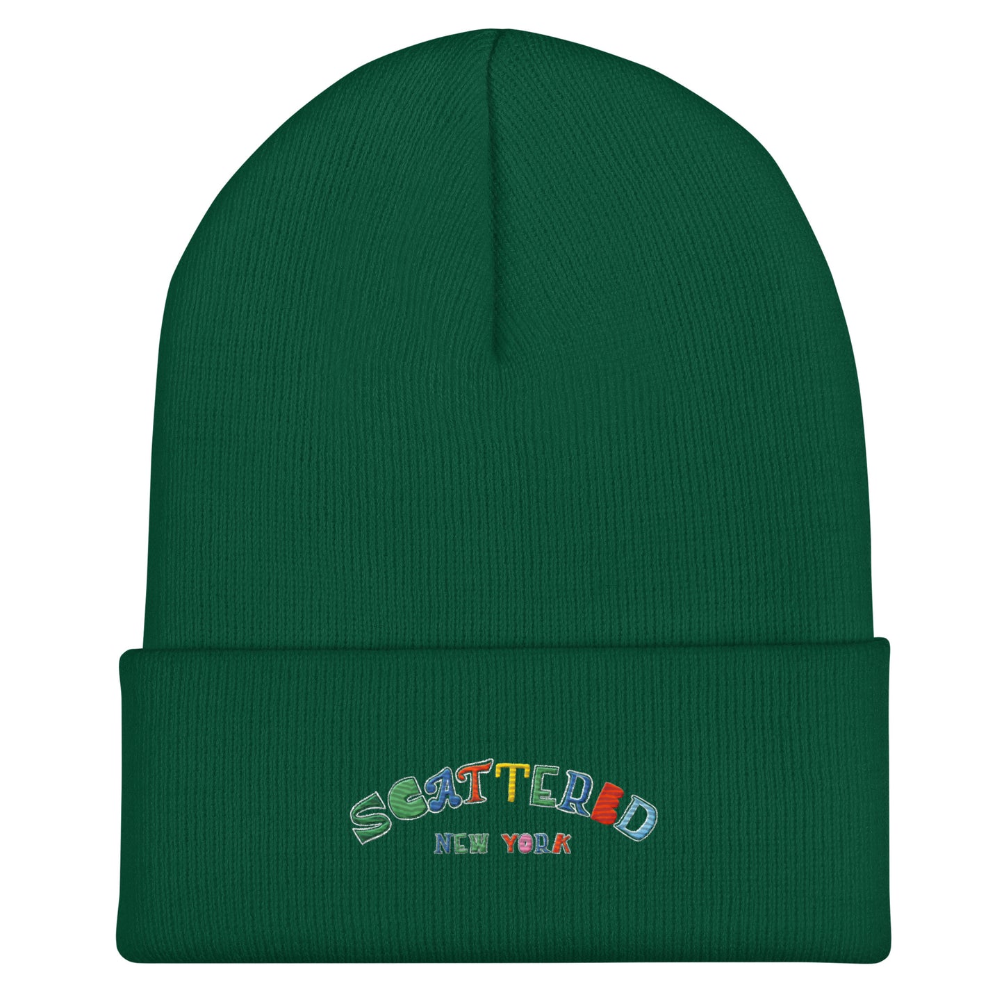 Scattered Van Cleef Style Logo Embroidered Cuffed Beanie
