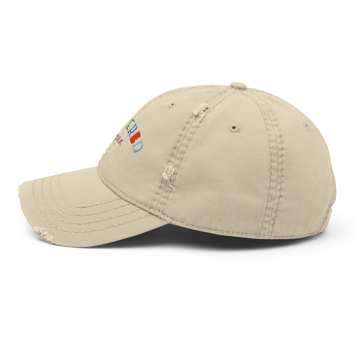 Scattered S/S '25 Logo Embroidered Distressed Dad Hat