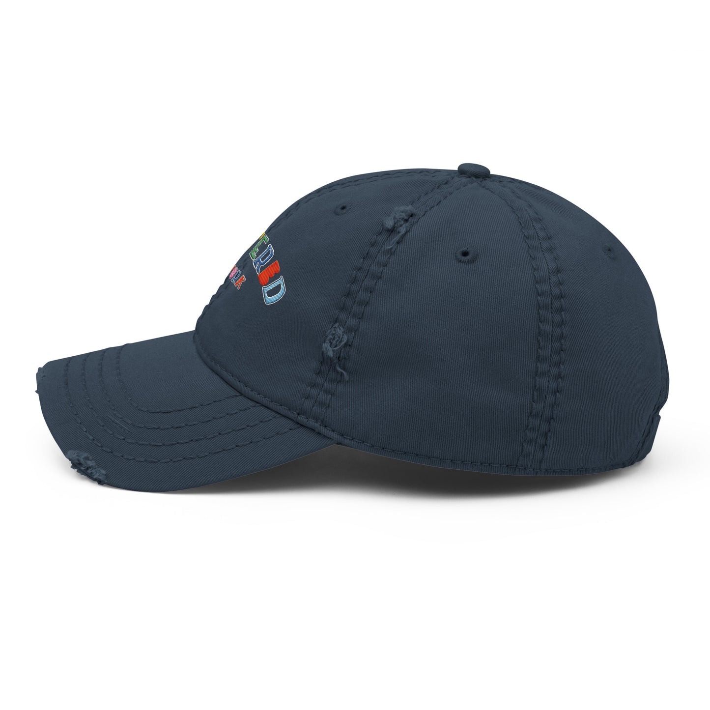 Scattered S/S '25 Logo Embroidered Distressed Dad Hat