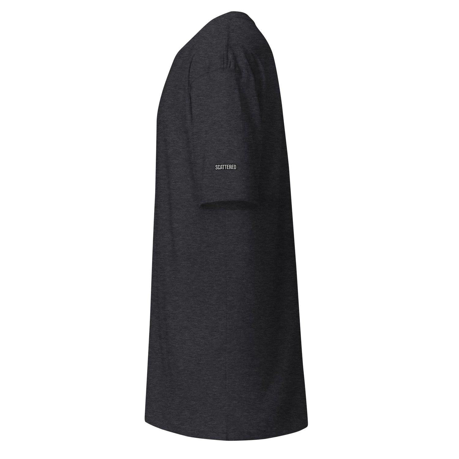 New York Apple Logo Embroidered Charcoal Grey T-Shirt Scattered Streetwear