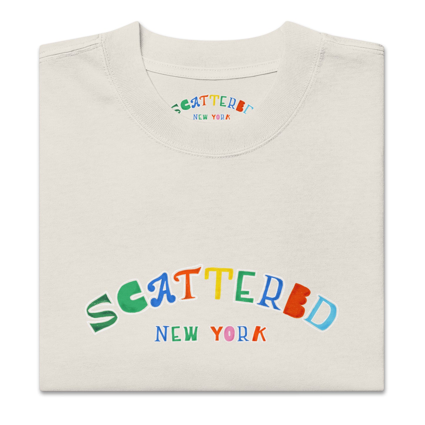 Scattered S/S '25 Style Logo Printed Faded T-Shirt