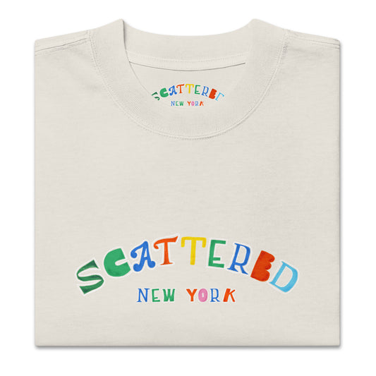 Scattered S/S '25 Style Logo Printed Faded T-Shirt