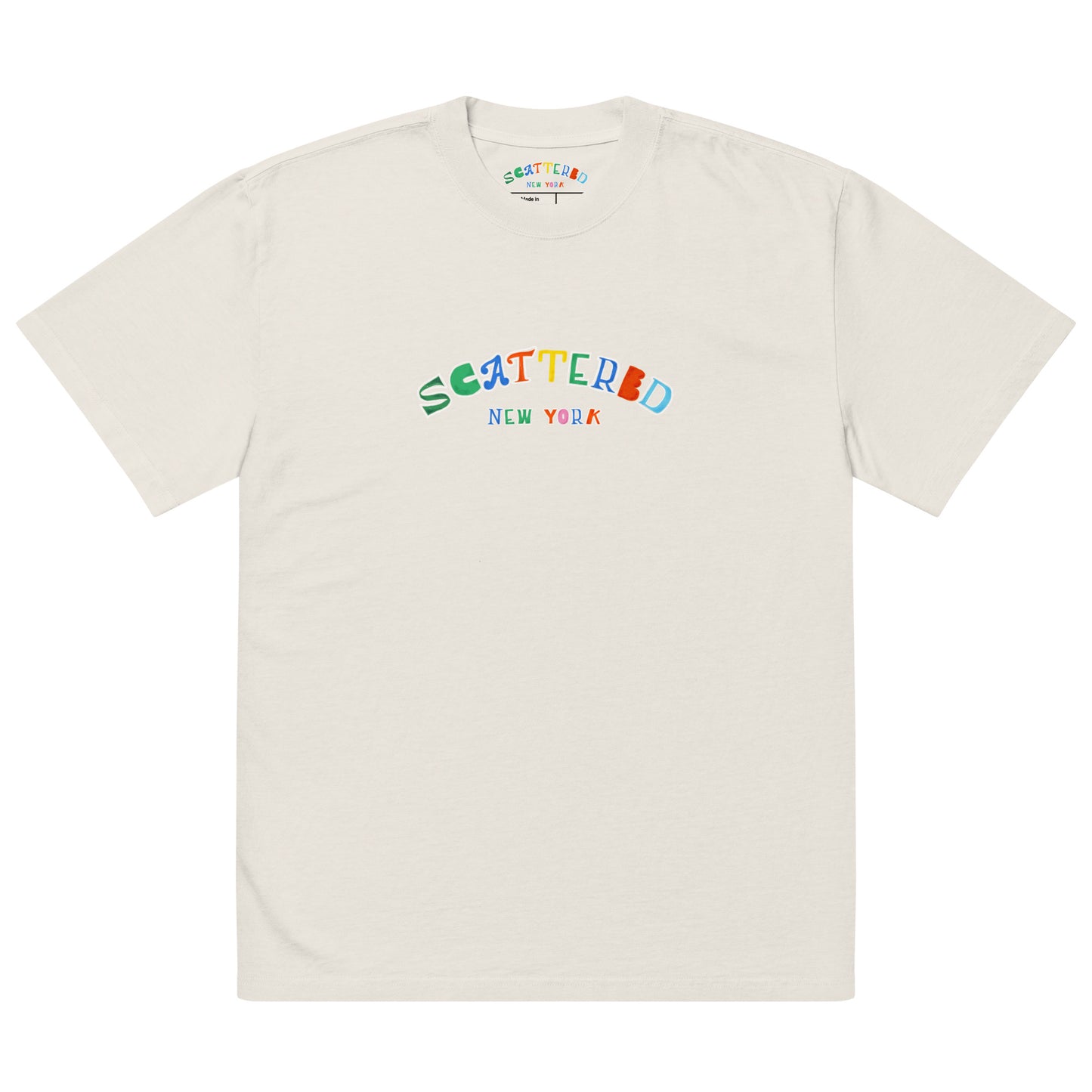 Scattered S/S '25 Style Logo Printed Faded T-Shirt
