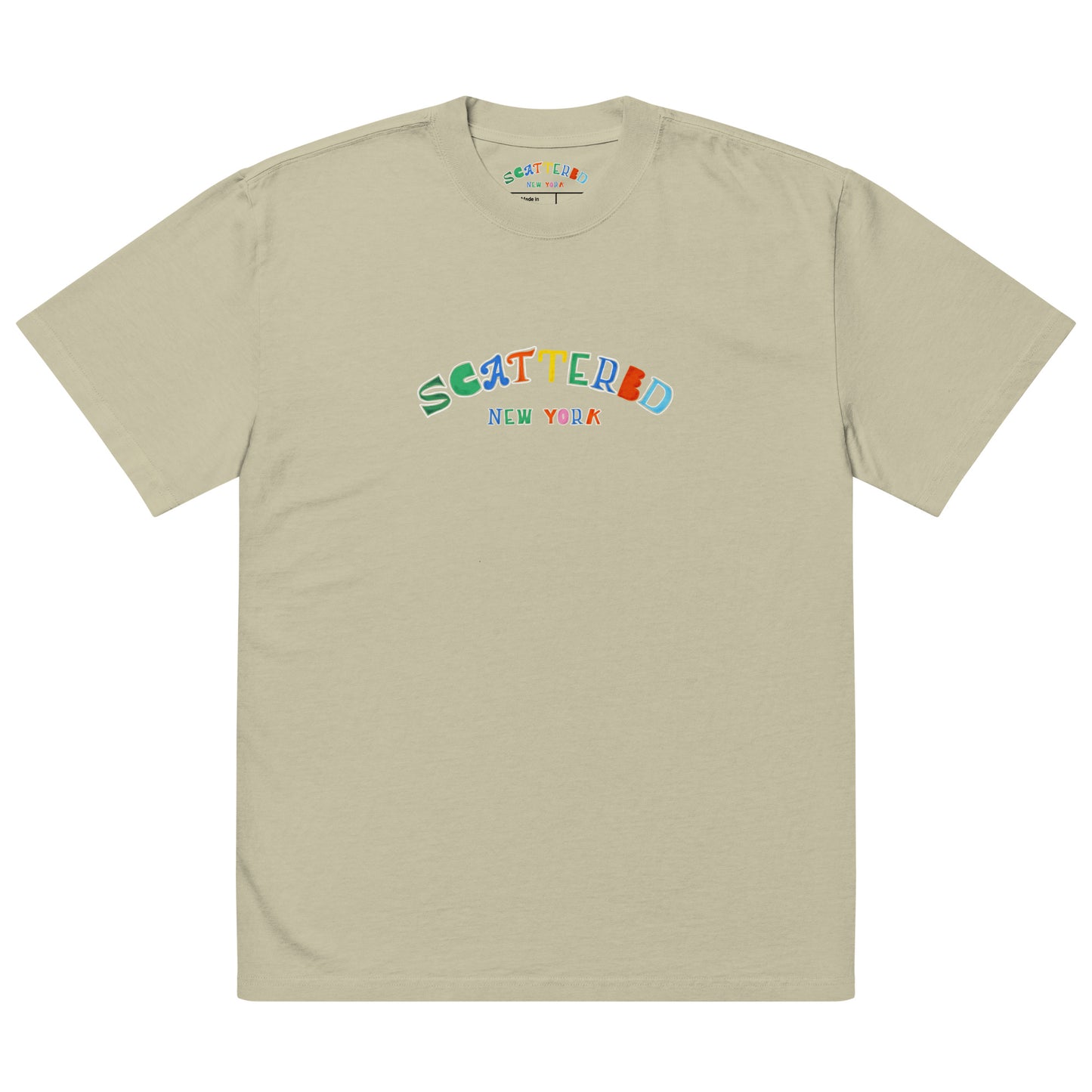Scattered S/S '25 Style Logo Printed Faded T-Shirt