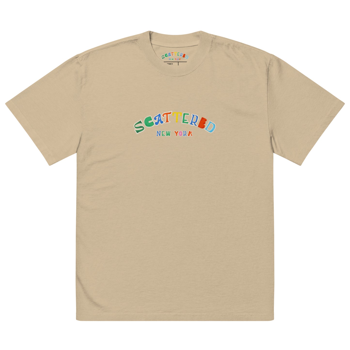 Scattered S/S '25 Style Logo Printed Faded T-Shirt