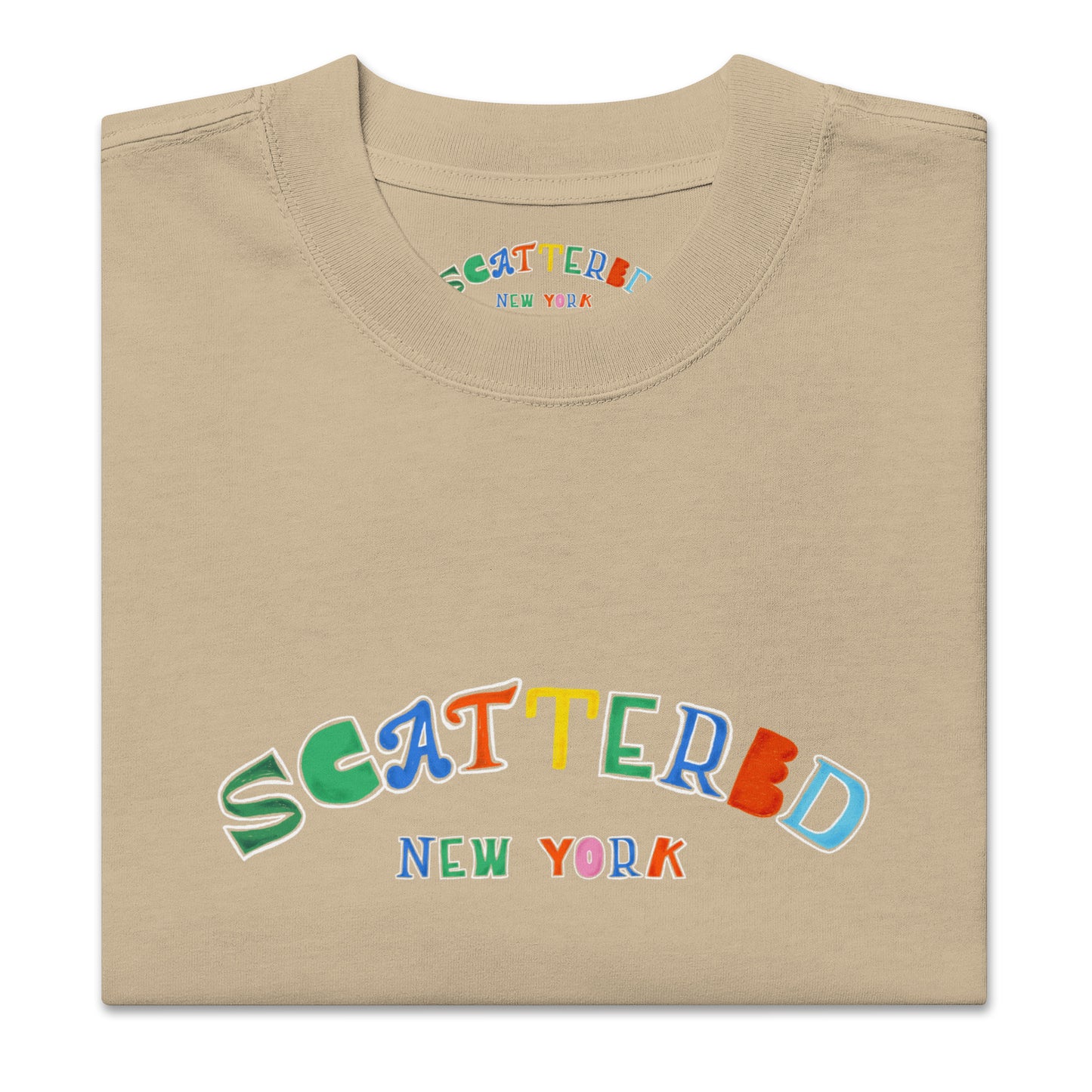 Scattered S/S '25 Style Logo Printed Faded T-Shirt