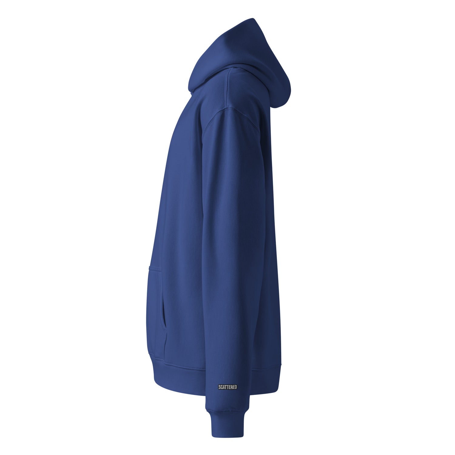 New York Apple Logo Embroidered Royal Blue Streetwear Hoodie Sweatshirt | Scattered