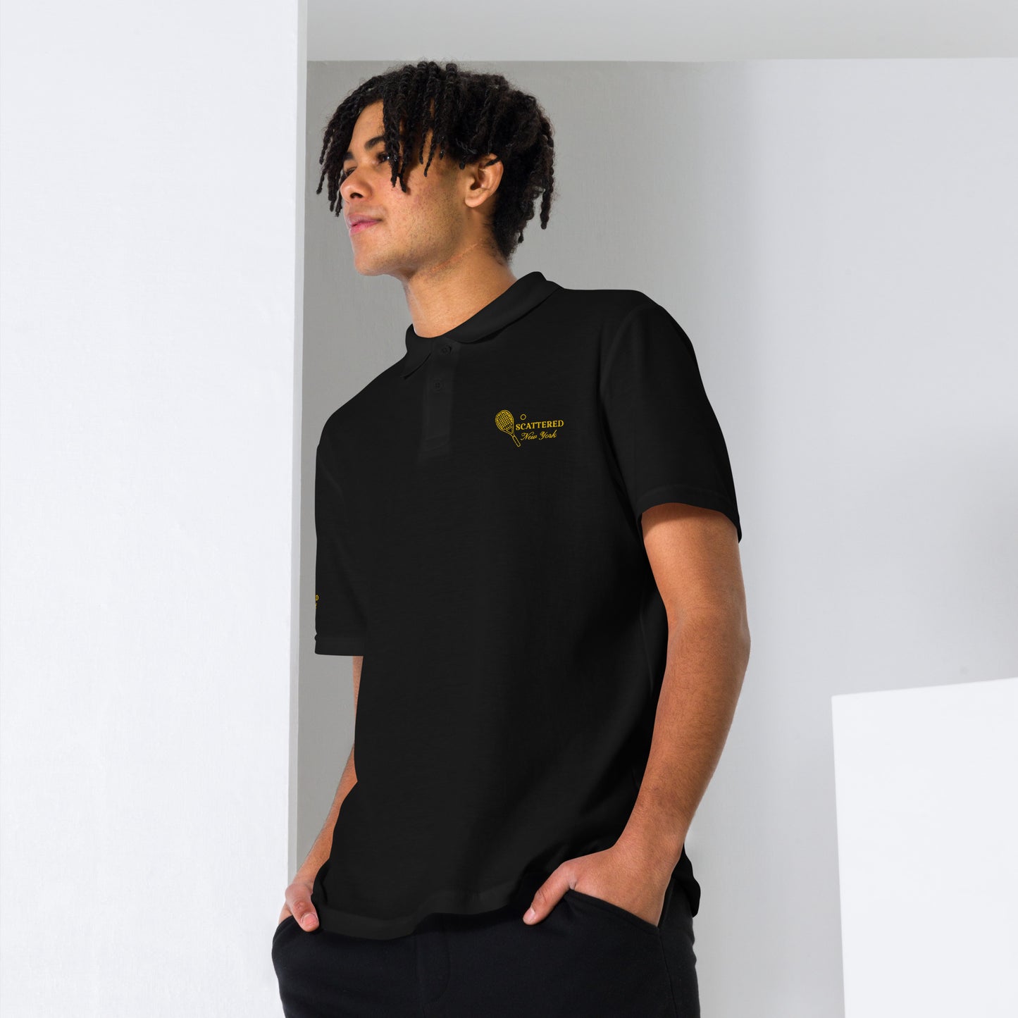 Scattered Sports Club Logo Embroidered Polo Shirt